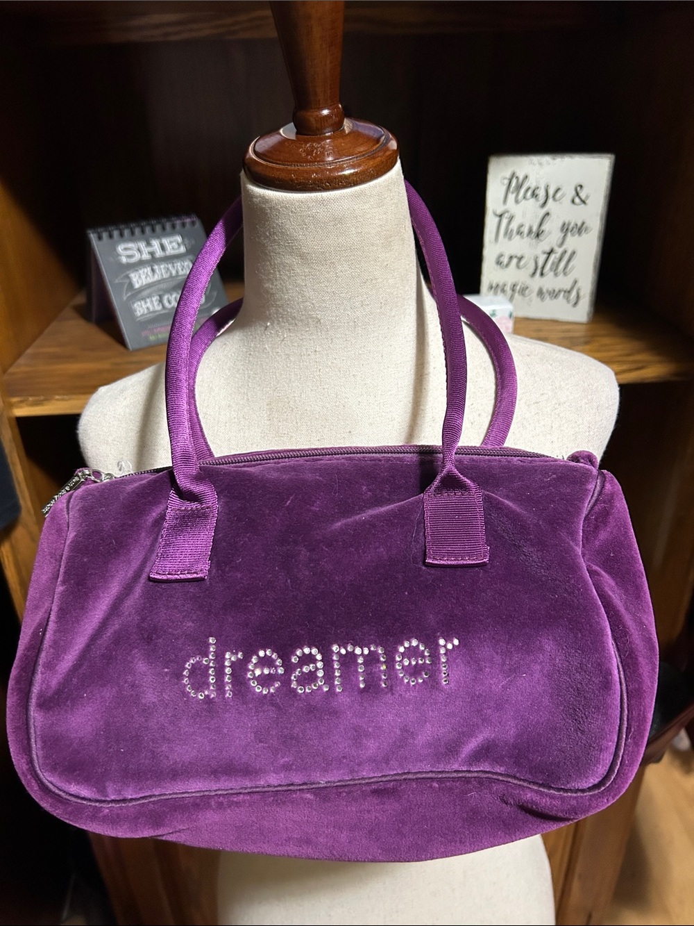 Bath & Body Works Purple Velvet 'dreamer' Shoulder Bag NWOt